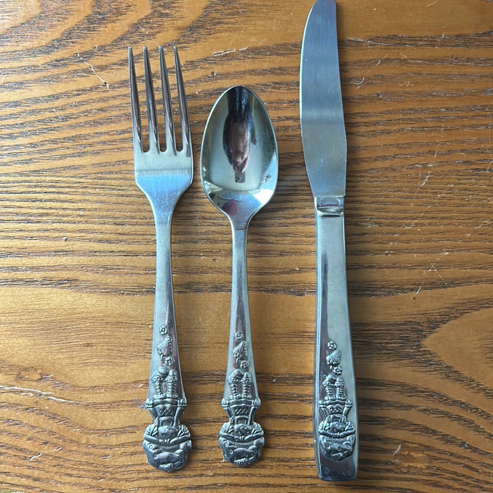 Vintage 1982 Strawberry Shortcake silverware set